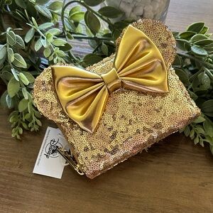 Disney Gold Sequin Minnie Mouse Wallet